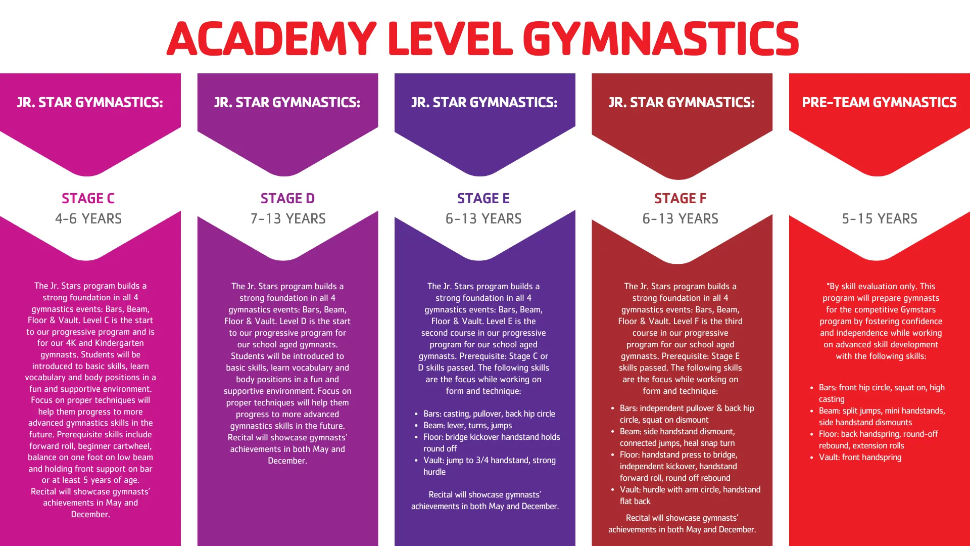 Academy Level Gymnastics
