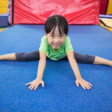 Gymnastics young asian girl 